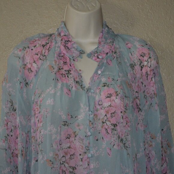 NWT $295 Sz XS Love Shack Fancy Valeria Top Burnt Pink Skies Viscose Blouse - Picture 3 of 7